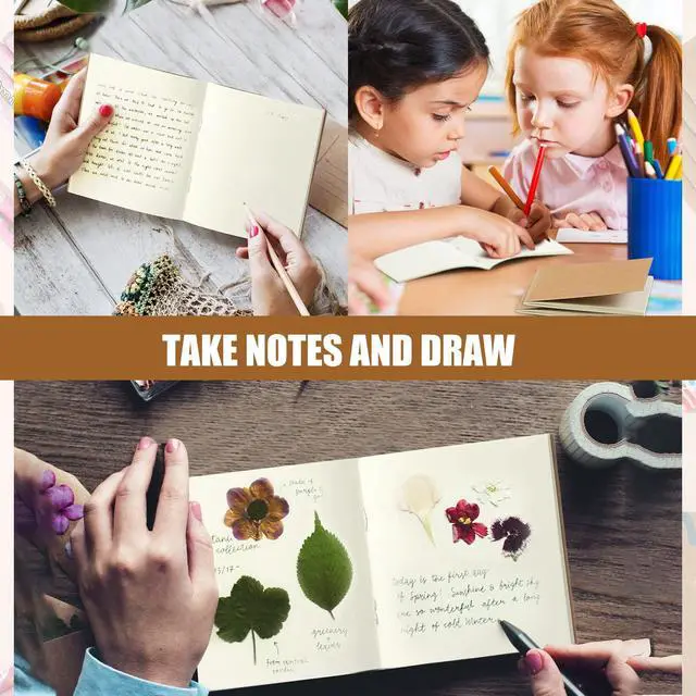 Alt view image 6 of 6 - 300 Pack Mini Notebooks Bulk Small Notepad Unlined Journals Pocket Blank Sketchbooks Kids Students Gifts Back to School Supplies 4 x 4 Inch 24 Sheets(Kraft)