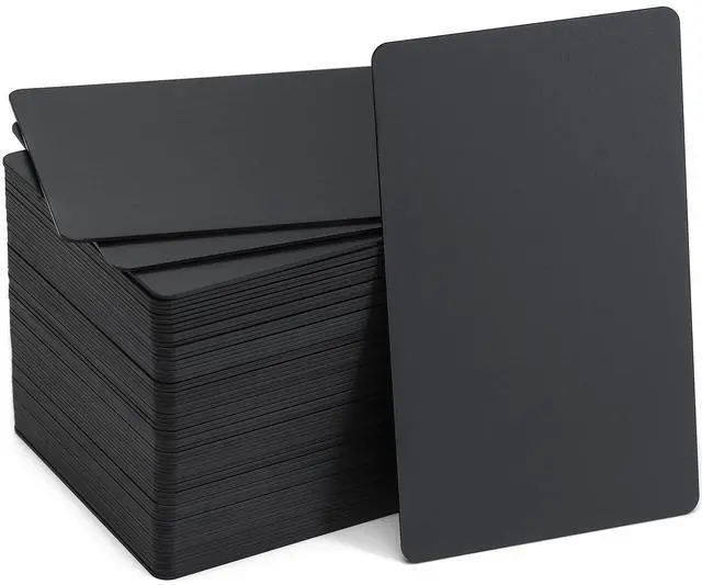 Main image of Thick Black Aluminum Metal Business Cards Anodized Aluminum 86 X 54 X 0.8mm 70 pcs