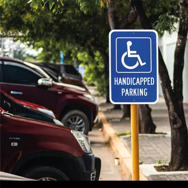 Alt view image 6 of 6 - 12-Pack Handicapped Parking Sign 12x18 Engineer Grade Aluminum