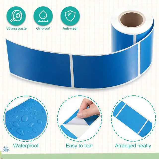 Alt view image 3 of 6 - 3000 Pcs Rectangular Colored Moving Labels Stickers Waterproof Coded Stickers Adhesive Moving Labels for Color Coded File Name Tags (2x3inch)