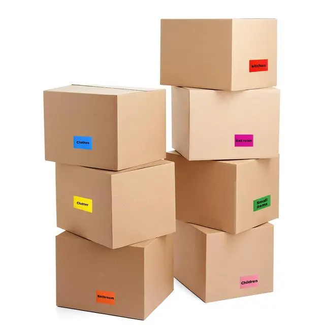 Alt view image 6 of 6 - 3000 Pcs Rectangular Colored Moving Labels Stickers Waterproof Coded Stickers Adhesive Moving Labels for Color Coded File Name Tags (2x3inch)