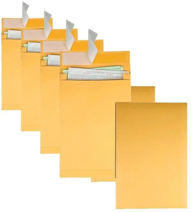 Main image of Expansion Envelopes, Plain, 40 lbs., 10 x 13 x 2 Inches, 25 per Pack, Kraft (93336), Light Brown (Pack of 4)