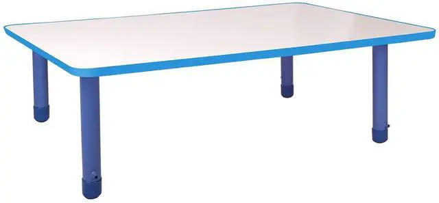 Main image of 48 X 30 Dry Erase Rectangle Activity Table, Adjustable Height (15"-24") Magnetic Whiteboard Table with Ball Glides, Ideal for Writing & Drawing, Daycares, Preschools, Classroom, Home