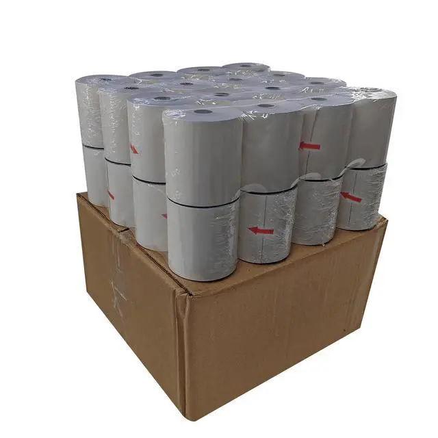 Alt view image 4 of 6 - 3-Ply Carbonless 3" x 65' White/Canary/Pink Receipt Paper (32 Rolls) for Restaurants, Kitchen & POS Cash Registers | Compatible with Star Micronics SP700, SP2000, UP389, Omni 480, TMU 220