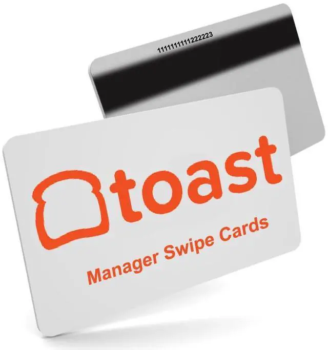 Main image of 25 Toast POS Manager Swipe Cards + 1 Credit Card Reader Cleaning Cards