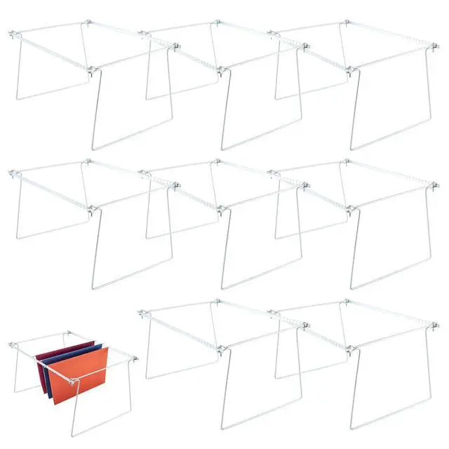 Main image of 8 Pack Hanging File Frame Heavy Duty Steel Hanging File Folder Frame Letter Size Files Cabinet Rails Files Drawer Organizer for Desk Cabinet Shelves Without Folder Adjustable(14 to 18 Inch)