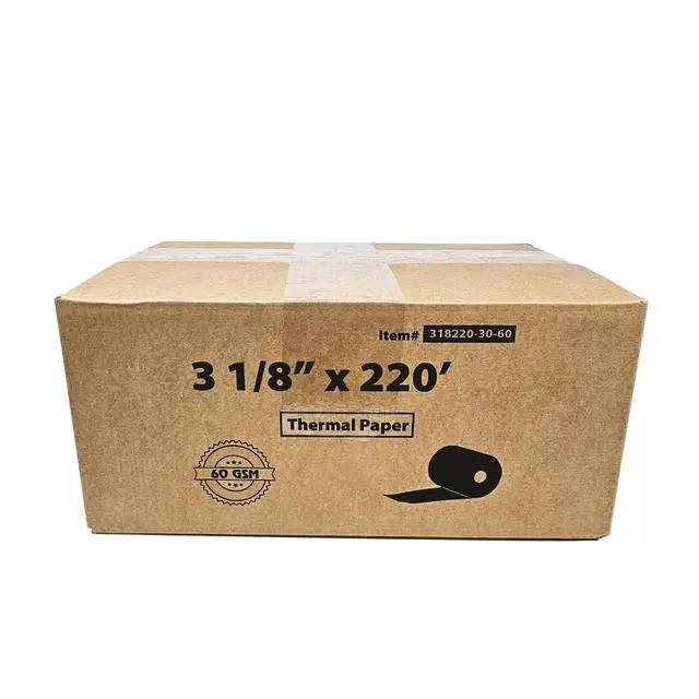 Alt view image 3 of 6 - (30 Rolls - 60 GSM Heavy Thermal) 3 1/8 x 230 Thermal Paper Receipt Rolls fits all Clover POS Cash Register Printers, Star Micronics SCP700 TSP100 TSP300 TSP400 from