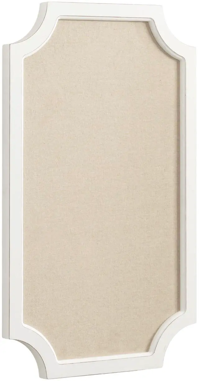 Main image of Hogan Framed Scalloped Decorative Wall Pinboard; White; 18 x 30; Rustic Modern Farmhouse Bulletin Board for Wall Organization and Decorative Displays