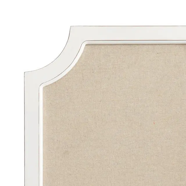 Alt view image 6 of 6 - Hogan Framed Scalloped Decorative Wall Pinboard; White; 18 x 30; Rustic Modern Farmhouse Bulletin Board for Wall Organization and Decorative Displays