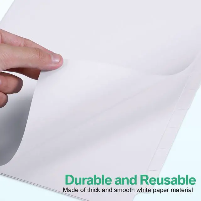 Alt view image 4 of 6 - 400 Pieces 50 Sets 3 Ring Binder Dividers with Tabs 11. 5 x 9 Inch 8 Tab Dividers for 3 Ring Binders Letter Size Page