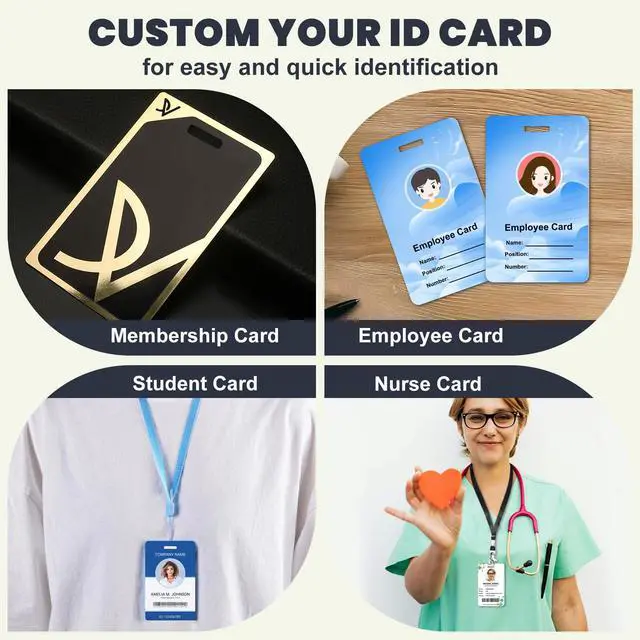 Alt view image 5 of 6 - 100 Pcs Sublimation id Badge Blanks Metal Luggage Tags Double Sided 1mm Aluminum Bag Tags with Strap Name id Card Keychains Blanks Bulk Sublimation Products Items Gifts 3.8"x2.4"