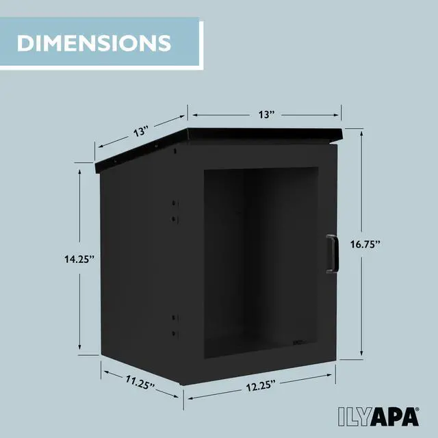 Alt view image 2 of 5 - Library Box Outdoor, 13x11x17 Black - Little Free Book Exchange Kit | Steel, All Weather Material, HD Construction, For Neighborhood & Community Book Sharing, Library Kit