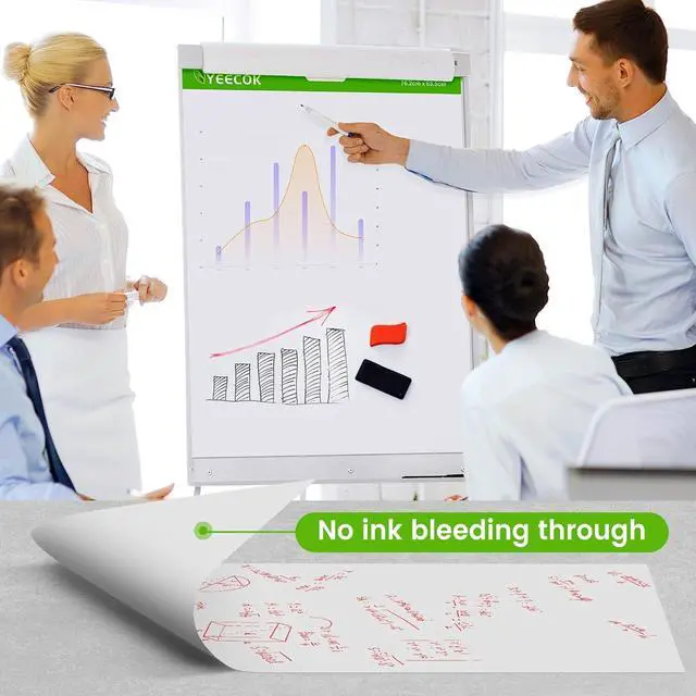Alt view image 6 of 6 - Super Sticky Easel Pad, 25 x 30 Inches, 30 Sheets/Pad, 10 Pads (300 Sheets), Thick 100gsm Flip Chart Paper, Self-Stick Anchor Chart for Teachers, Office Training & Hybrid Meetings