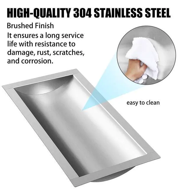 Alt view image 3 of 6 - Drop-in Deal Tray,18" L x 10" W 304 Stainless Steel Window Tray | For Gas Stations Banks Cash Register Window