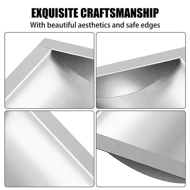 Alt view image 4 of 6 - Drop-in Deal Tray,18" L x 10" W 304 Stainless Steel Window Tray | For Gas Stations Banks Cash Register Window