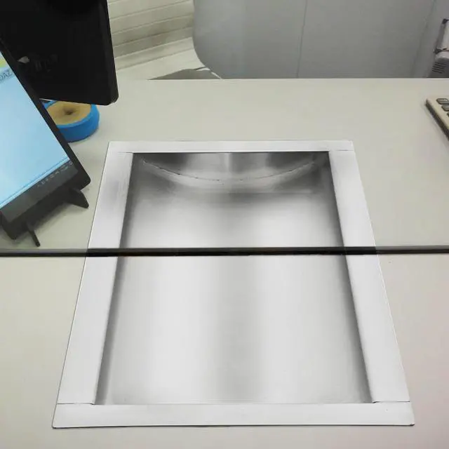 Alt view image 6 of 6 - Drop-in Deal Tray,18" L x 10" W 304 Stainless Steel Window Tray | For Gas Stations Banks Cash Register Window