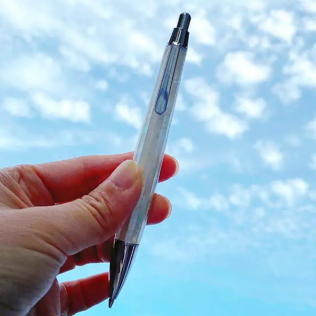 Alt view image 3 of 6 - Mother of Pearl Mechanical Pencil 0.7mm, Elegant Metal Pencil for Drawing and Sketching, Includes 12 Lead Refills