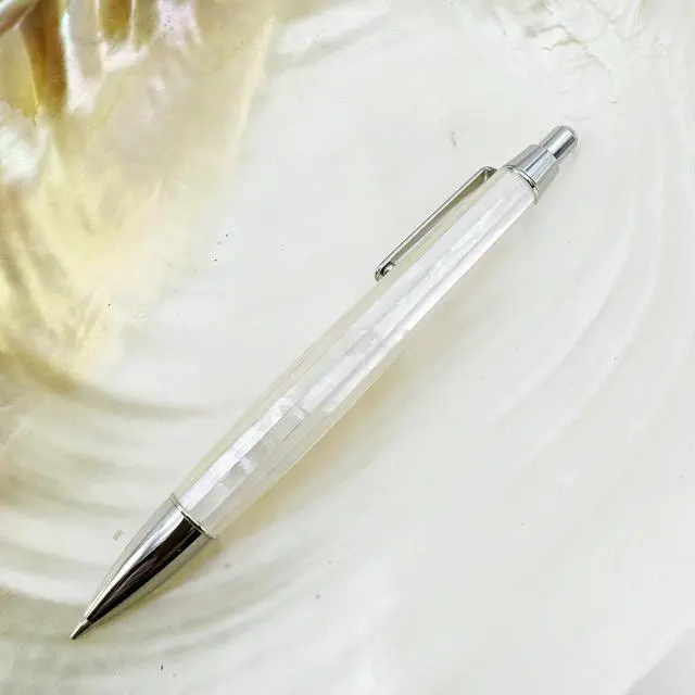 Alt view image 5 of 6 - Mother of Pearl Mechanical Pencil 0.7mm, Elegant Metal Pencil for Drawing and Sketching, Includes 12 Lead Refills