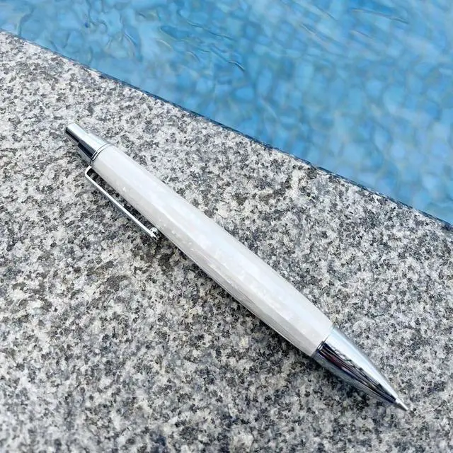 Alt view image 6 of 6 - Mother of Pearl Mechanical Pencil 0.7mm, Elegant Metal Pencil for Drawing and Sketching, Includes 12 Lead Refills