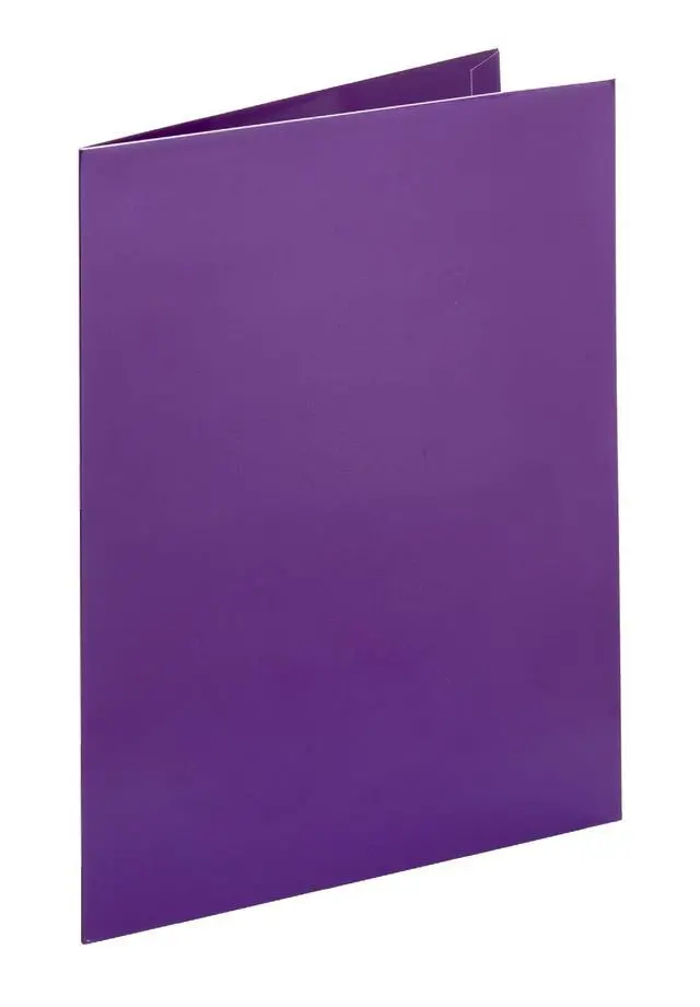 Alt view image 2 of 5 - Metallic Two-Pocket Folders, Purple, Letter Size, 25 per Box (5049526), 8-1/2 x 11 Inches (Pack of 2)