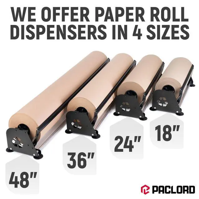 Alt view image 6 of 6 - 18" Paper Roll Dispenser with Cutter, Next Gen, Non-Slip Suction Feet | Heavy-Duty Paper Roll Dispenser for Kraft, Freezer, Newsprint & Butcher Paper Rolls, Fits Rolls up to 10" Diameter