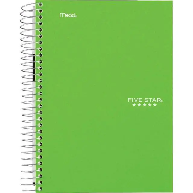 Alt view image 3 of 6 - Small Spiral Notebooks, 6 Pack, 5 Subject, College Ruled Paper, 180 Sheets, Small, 9-1/2" x 6", Amethyst Purple, Sedona Orange, Seaglass Green, Tidewater Blue, Gray, Black (73527)