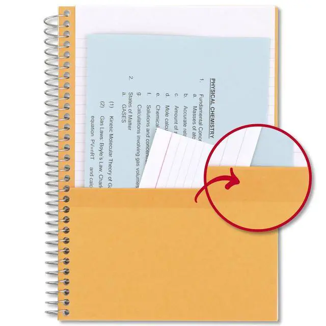 Alt view image 4 of 6 - Small Spiral Notebooks, 6 Pack, 5 Subject, College Ruled Paper, 180 Sheets, Small, 9-1/2" x 6", Amethyst Purple, Sedona Orange, Seaglass Green, Tidewater Blue, Gray, Black (73527)