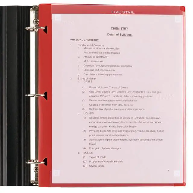 Alt view image 4 of 6 - Pocket Folder + Study App, 2 Pocket Folder, Customizable Cover, Fits 3 Ring Binder, Black, Pacific Blue, Fire Red, Forest Green (330092A-ECM)(Pack of 24)
