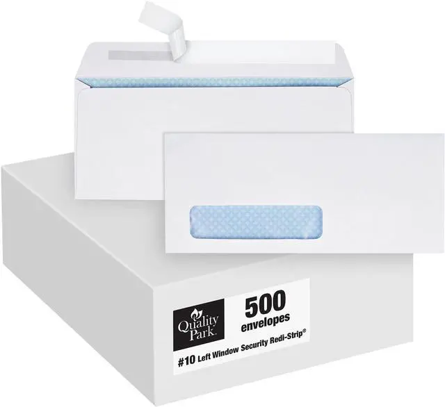 Main image of #10 Window Envelopes, Redi-Strip, White, 500 per box (69222), #10(4-1/8" x 9-1/2") (Pack of 5)