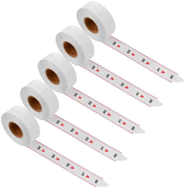 Main image of 5 Rolls Deli Number Tickets 2-Digit Take a Number for D80 K-T Ticket Dispenser 3000 Tickets 00-99 White