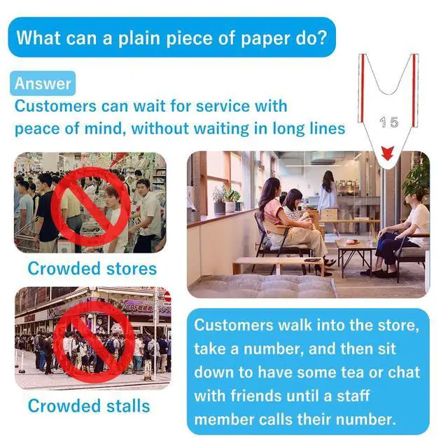 Alt view image 5 of 6 - 5 Rolls Deli Number Tickets 2-Digit Take a Number for D80 K-T Ticket Dispenser 3000 Tickets 00-99 White