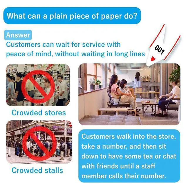 Alt view image 4 of 6 - 5 Rolls Take a Number Tickets 3000 Deli Numbers for K-T D80 Ticket Dispenser 3-Digit 000-999 White