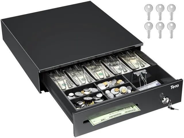 Main image of Cash Register Drawer 16 Inch: 6 Bill 4 Coin Media Slot for POS, 4042G