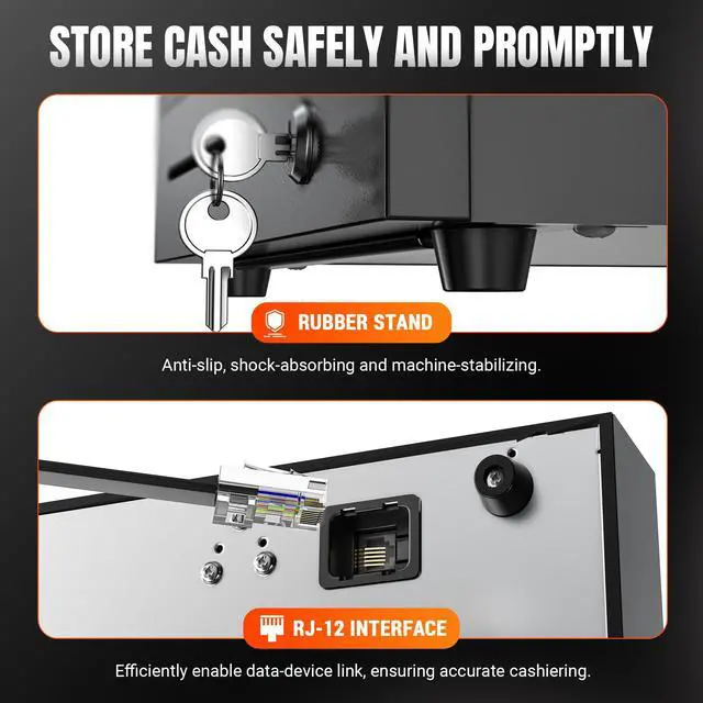 Alt view image 6 of 6 - Cash Register Drawer 16 Inch: 6 Bill 4 Coin Media Slot for POS, 4042G