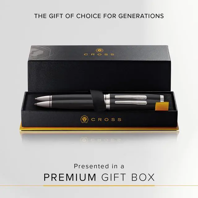 Alt view image 4 of 6 - Coventry Black Lacquer Pen and Pencil Gift Set