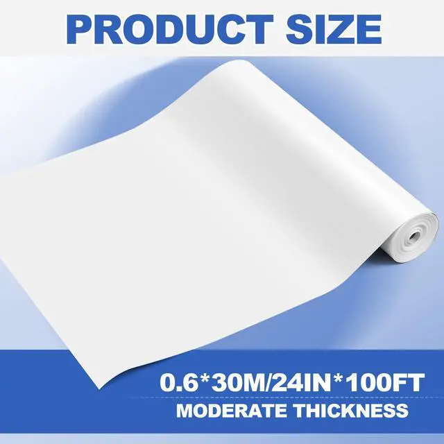 Alt view image 2 of 6 - 24 Inch x 100ft Glossy White Permanent Vinyl Printable Adhesive Vinyl Roll Peel and Stick Sticker Paper for All Professional Inkjet Printers for Office DIY Factory Enterprise, 10 Mil Thick