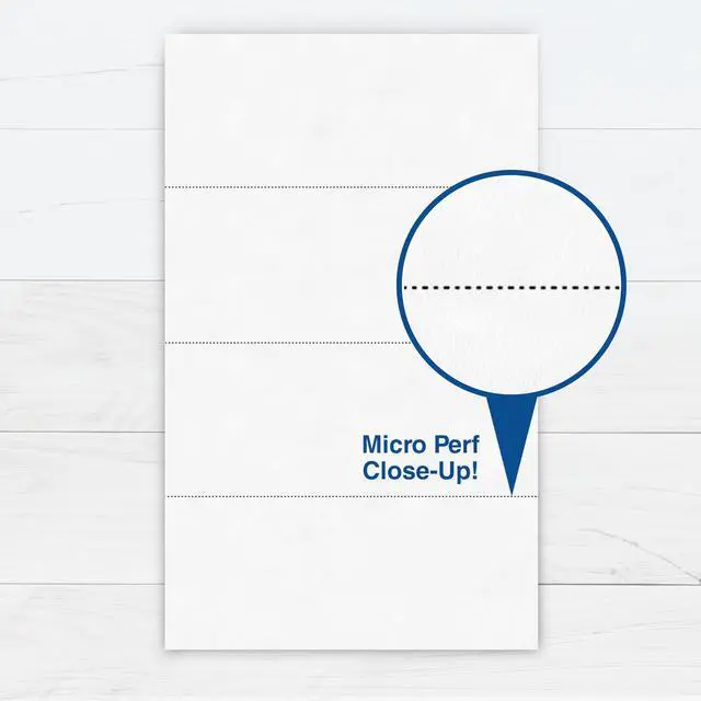 Alt view image 6 of 6 - Professional 4 Part Legal Perforated Paper 8.5 x 14 - Perfect For Statement Use - Made in the USA - 2500 Sheets - 24 lb - Printer Compatible - White (04177)