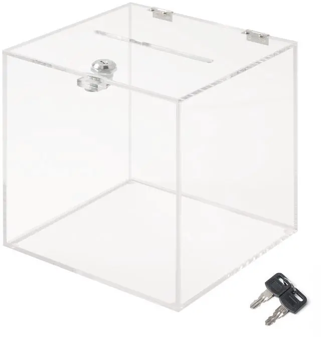 Main image of Acrylic Donation Box 12x12x12 inches | Ballot Box, Suggestion Box, Money Storage Container, For Voting, Charity, Contest