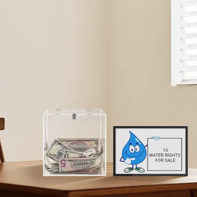 Alt view image 2 of 6 - Acrylic Donation Box 12x12x12 inches | Ballot Box, Suggestion Box, Money Storage Container, For Voting, Charity, Contest