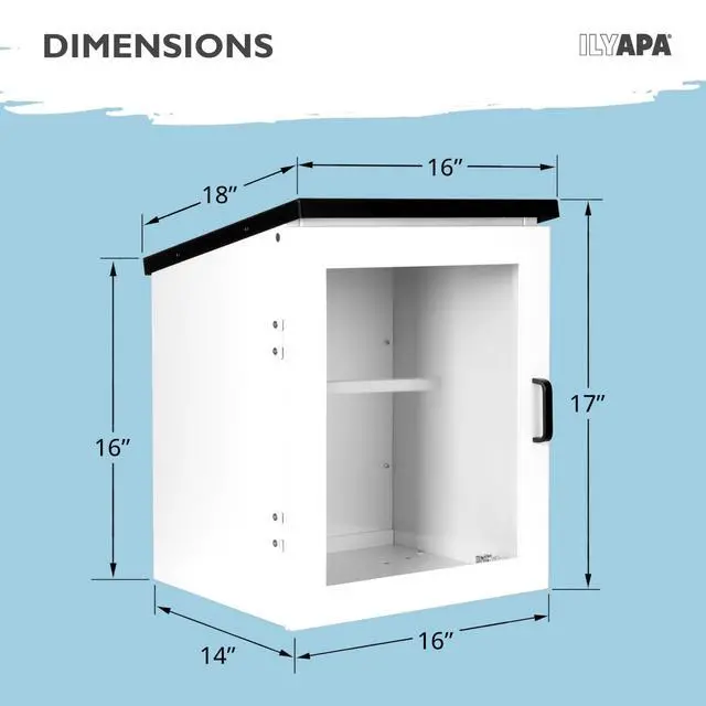Alt view image 2 of 6 - Library Box Outdoor, 16x14x17 White - Little Free Book Exchange Kit | Steel, All Weather Material, HD Construction, For Neighborhood & Community Book Sharing, Library Kit