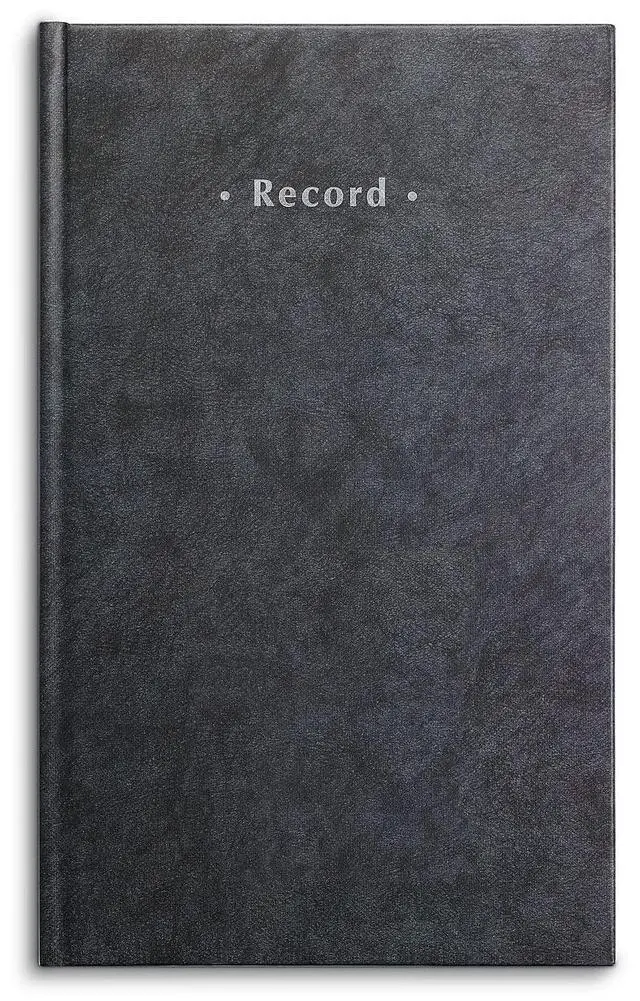 Main image of Record Book, Blue Marble Hardbound Ledger, 300 Numbered Pages, 7.25" x 11.75", Durable Sewn Binding Notebook for Logs, Records & Notary Entries