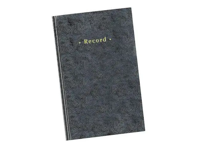 Alt view image 4 of 5 - Record Book, Blue Marble Hardbound Ledger, 300 Numbered Pages, 7.25" x 11.75", Durable Sewn Binding Notebook for Logs, Records & Notary Entries