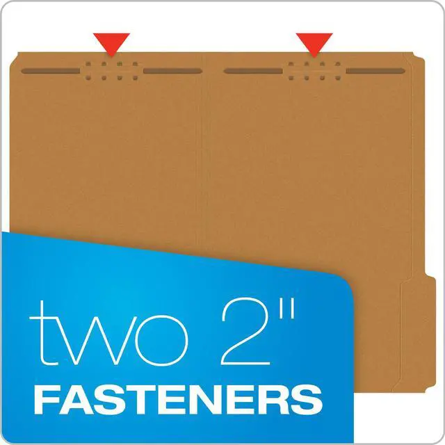 Alt view image 2 of 6 - FK312 Kraft 2-Fastener Classification Folder with 1/3 Cut Tabs, 50/Box, Brown, Legal (Pack of 5)