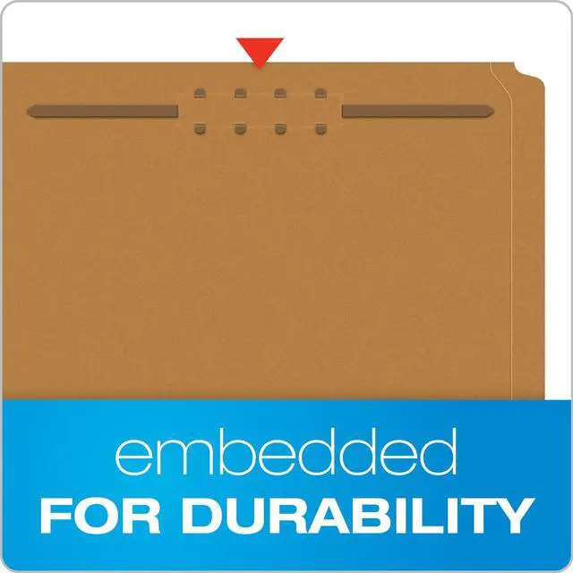 Alt view image 3 of 6 - FK312 Kraft 2-Fastener Classification Folder with 1/3 Cut Tabs, 50/Box, Brown, Legal (Pack of 5)