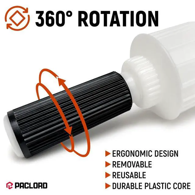 Alt view image 3 of 6 - Stretch Wrap Plastic Handle with Rubber Grip, Pack of 6 | Ergonomic Holder and Dispenser for 3" Core Bundling Film or Hand Shrink Wrap Rolls - Perfect for Wrapping, Packing, Moving