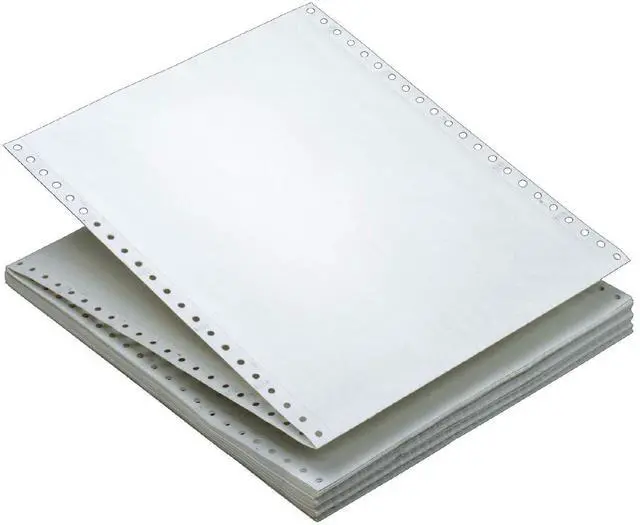 Main image of Continuous Computer Paper, 2-Part Carbonless, Removable 0.5 Inch Margins, 9.5 x 11 Inches, 1650 Sheets, White (5516)