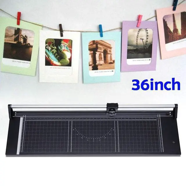 Alt view image 2 of 6 - Manual Heavy Duty 36 Inch Rolling Cutter Precision Rotary Paper Trimmer for Photo Paper, Film, Art Paper Jam, Office Paper, Thin Plastic Soft Board, PVC,Cutting Table,Professional Rolling Trimmer