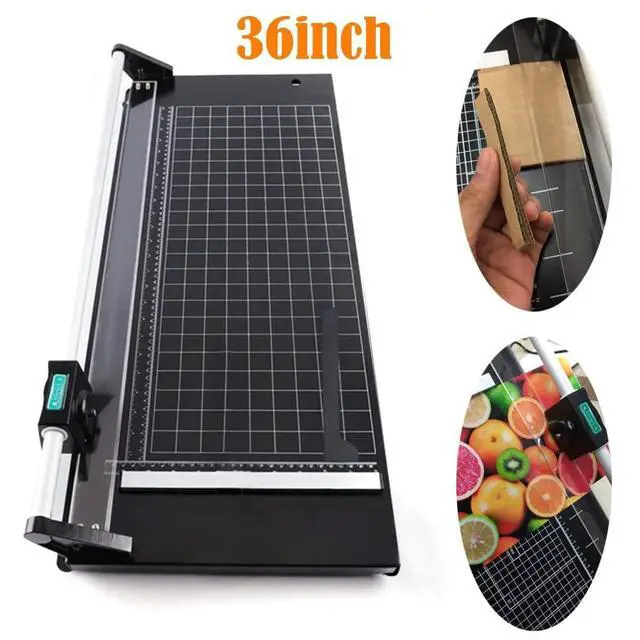 Alt view image 3 of 6 - Manual Heavy Duty 36 Inch Rolling Cutter Precision Rotary Paper Trimmer for Photo Paper, Film, Art Paper Jam, Office Paper, Thin Plastic Soft Board, PVC,Cutting Table,Professional Rolling Trimmer