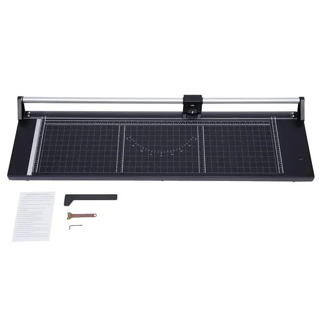 Alt view image 5 of 6 - Manual Heavy Duty 36 Inch Rolling Cutter Precision Rotary Paper Trimmer for Photo Paper, Film, Art Paper Jam, Office Paper, Thin Plastic Soft Board, PVC,Cutting Table,Professional Rolling Trimmer