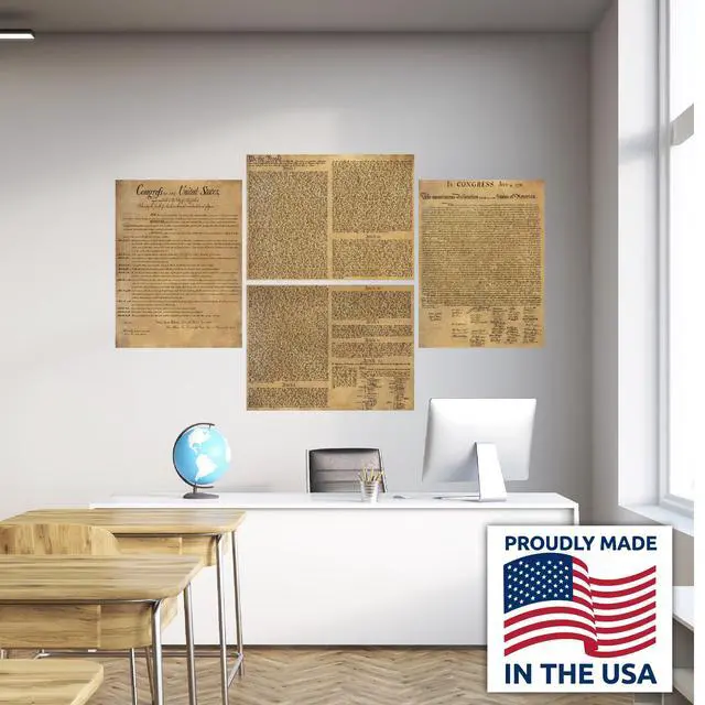Alt view image 4 of 6 - American Founding documents Laminated 3 pack EXTRA LARGE: US Constitution, Declaration of Independence and Bill of Rights reproduction NOW with BIGGER clearer Letters